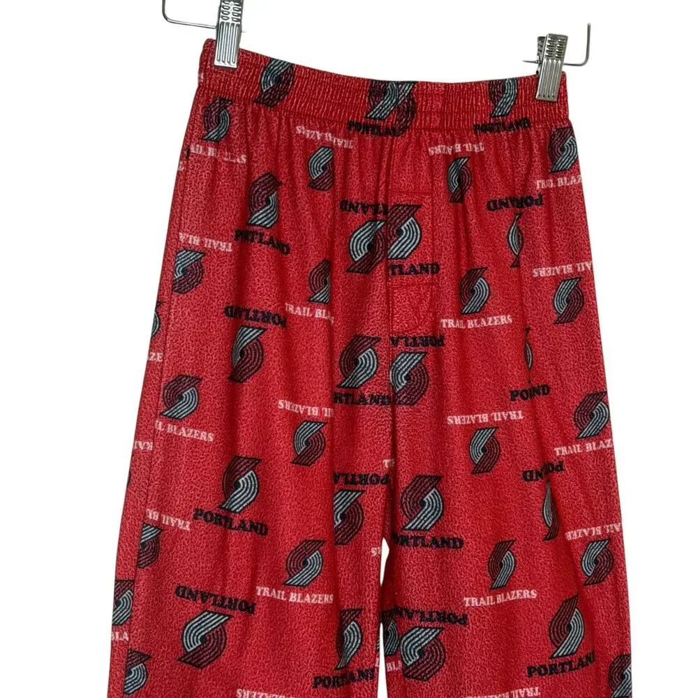 NBA Portland Trail Blazers Basketball Flannel Pajama Pants Girl Youth L 12 14